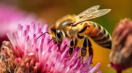  bees eat flower pollen. Generative AI