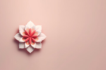 Wunderschöner Hintergrund mit einer Blume in rosa als Wanddekoration und Druckvorlage, ai generativ