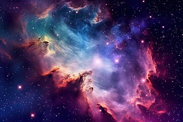 Obraz na płótnie Canvas Balletto Celestiale: Un Tappeto Cosmico di Luce Stellare e Arte Nebulosa Catturato in Ultra-Alta Risoluzione da Generative AI 6