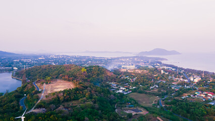 Phromthep Cape, beautiful natural sea view Sunset view point, the number 1 viewpoint that tourists visit in Phuket, Thailand.