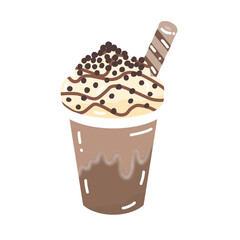 cup of coffee with chocolate