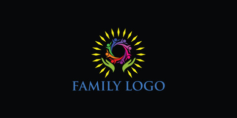 Family logo design with unique concept| premium vector|part 2