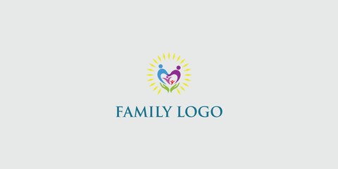 Family logo design with unique concept| premium vector|part 2