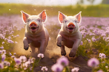 glückliche Schweine Generative AI