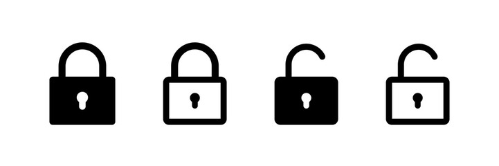 Lock icon. Security lock icon collection. 