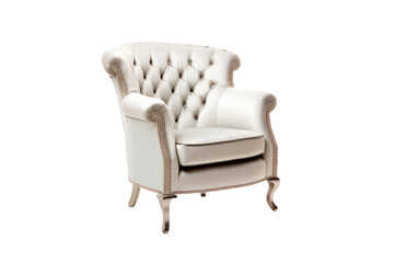 Armchair on transparent background. Generative Ai