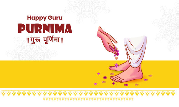 Vector Illustration for the celebration of Indian festival Guru Purnima.