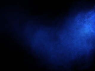 blue mist on black background. Abstract background for graphic design.
