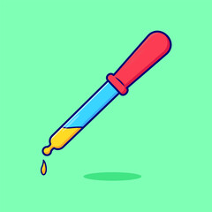 dropper Vector, Flat Icon, Flat Design