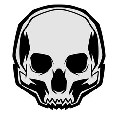 Skull devil mascot logo illustration art