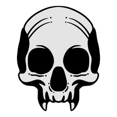 Skull devil mascot logo illustration art