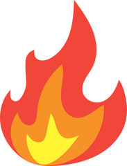 fire flame campfire hot burn vector illustration