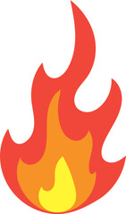 fire flame campfire hot burn vector illustration