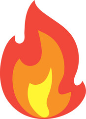 fire flame campfire hot burn vector illustration