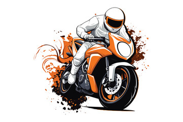 motorcycle modern need vector illustration white background.
