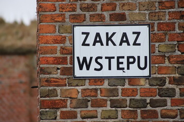 No trespassing sign (In Polish 