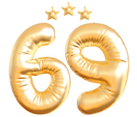 69 year anniversary number Golden