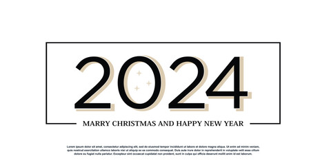 2024 logo design vector with modern and creative style premium vector