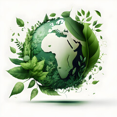 World environment and earth day concept with globe, nature and eco-friendly environment