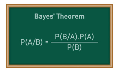 Bayes theorem formula in probability theory. Mathematics resources for teachers and students.