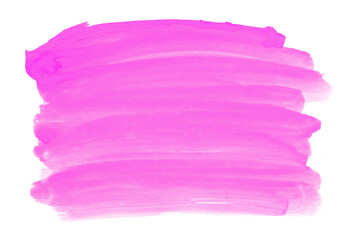 Watercolor. Pink abstract painted ink strokes set on watercolor paper.