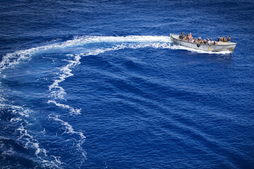 Pitcairn island. South Pacific Ocean. The last of the British territories in the South Pacific. Between history, nature and landscape. isiting locals on a cruise ship.

