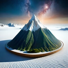 Contradictory Geology: Design a planet with geology that defies traditional laws of physics. Imagine a planet where floating mountains hover in mid-air, defying gravity. These mountains could be suspe