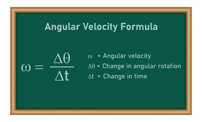 Angular velocity formula in physics. Physics resources for teachers and students.