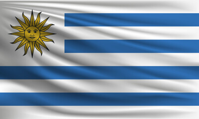 Obraz premium Vector flag of Uruguay
