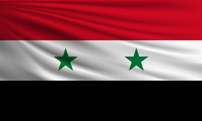 Vector flag of Syria