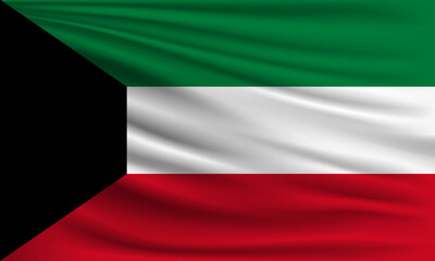 Vector flag of Kuwait
