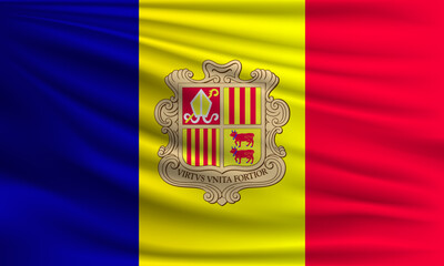 Fototapeta premium Vector flag of Andorra