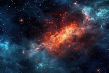 background with stars and nebula in space