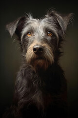 Cute photographic portrait of a dog