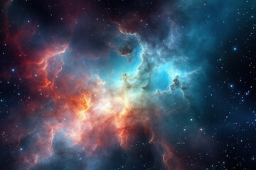 Obraz na płótnie Canvas background with stars and nebula in space