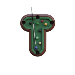 Pool Table 3D Alphabet or PNG Letters