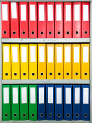 colorful organizers neatly displayed to store important files or documents