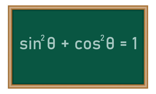 Pythagorean identities formulas. Sine squared plus cosine squared equal one. Mathematics resources for teachers and students