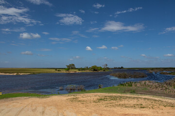 landscape with lagoon and sky
