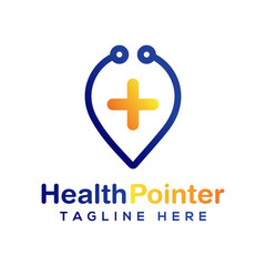 Health Point logo design, health logo vector.