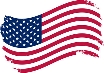 Fototapeta premium usa flag with grunge texture
