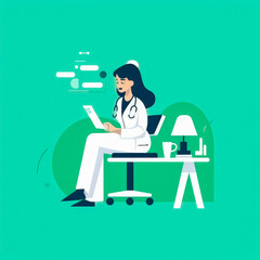 a female doctor's daily work 