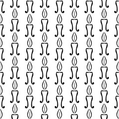 seamless pattern with shapes art set symbol fabric textile tile vintage texture backgrounds curvy element repeated design vector illustration 