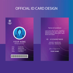 vector business id card template with minimalist elements