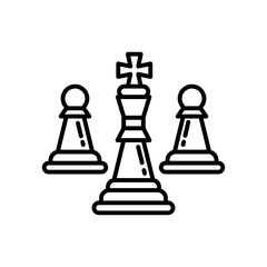 Strategy games icon in vector. Illustration