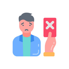 Disqualified icon in vector. Illustration