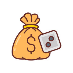 Esports gambling icon in vector. Illustration