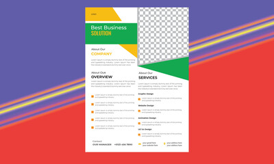 Modern digital marketing agency flyer template, best digital marketing agency flyer design