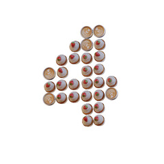 Coffee & Cupcake 3D Alphabet or PNG Letters