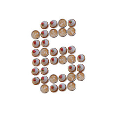 Coffee & Cupcake 3D Alphabet or PNG Letters